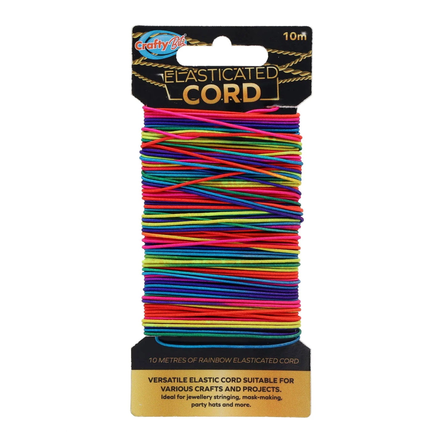 Elasticated Cord Rainbow 10m