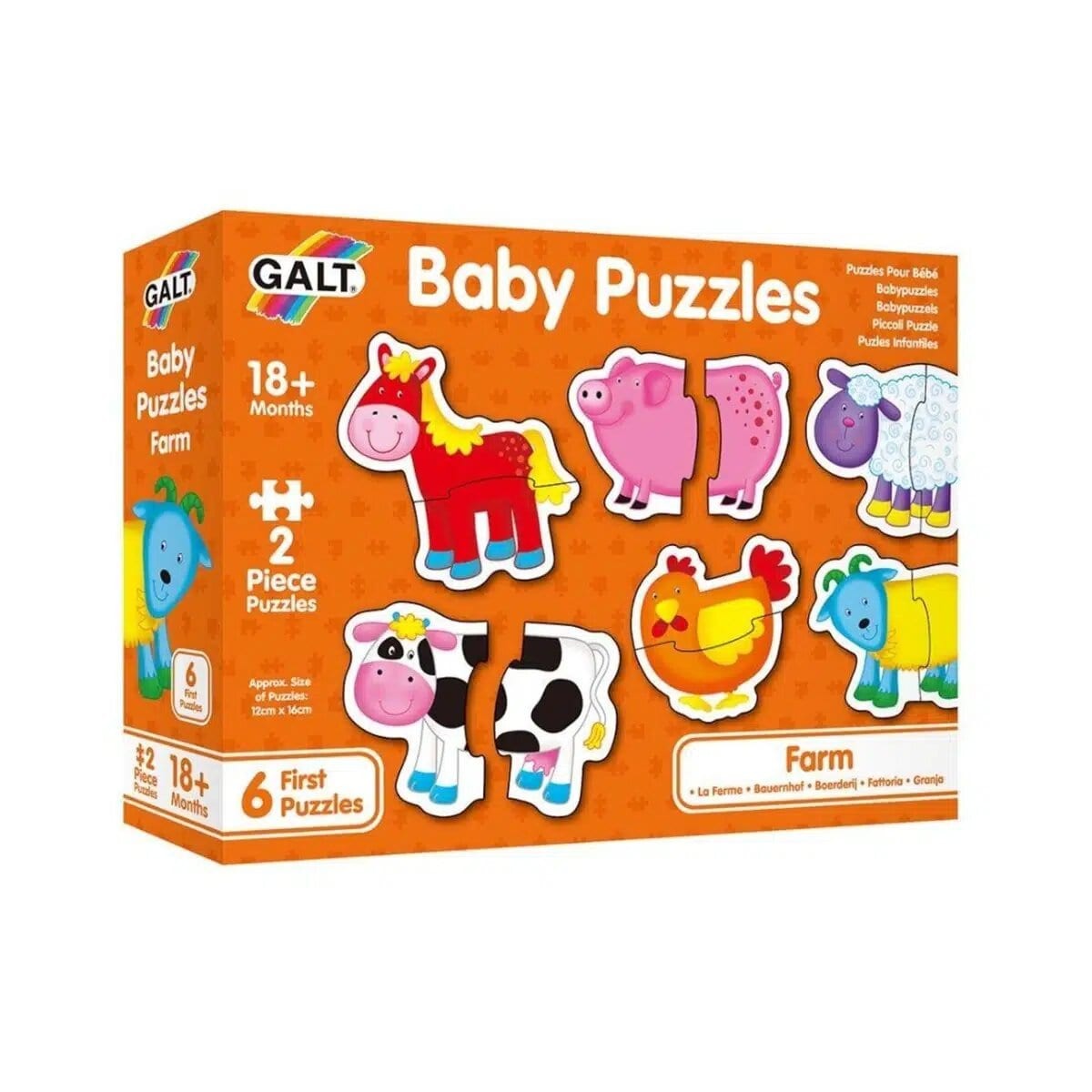 Galt Baby Puzzles Feirme 6 x Puzal 2pc