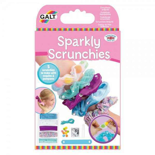 Trealamh Mini Ceardaíochta Galt Sparkly Scrunchies