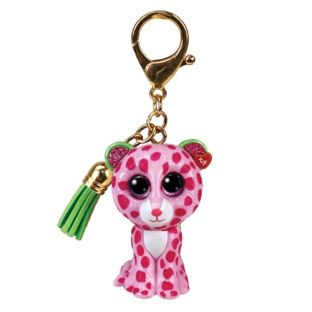 Glamour Leopard Ty Mini Boo Key Clip 25053