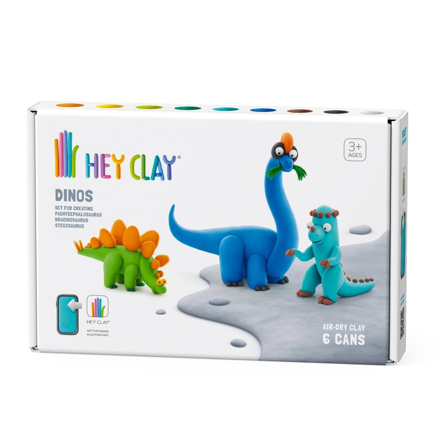 Hey Clay Dinos 6 Can Set Assorted