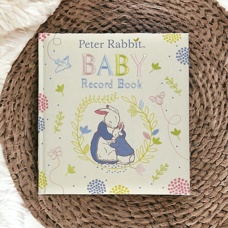 Embroidered Baby Record Book Peter Rabbit