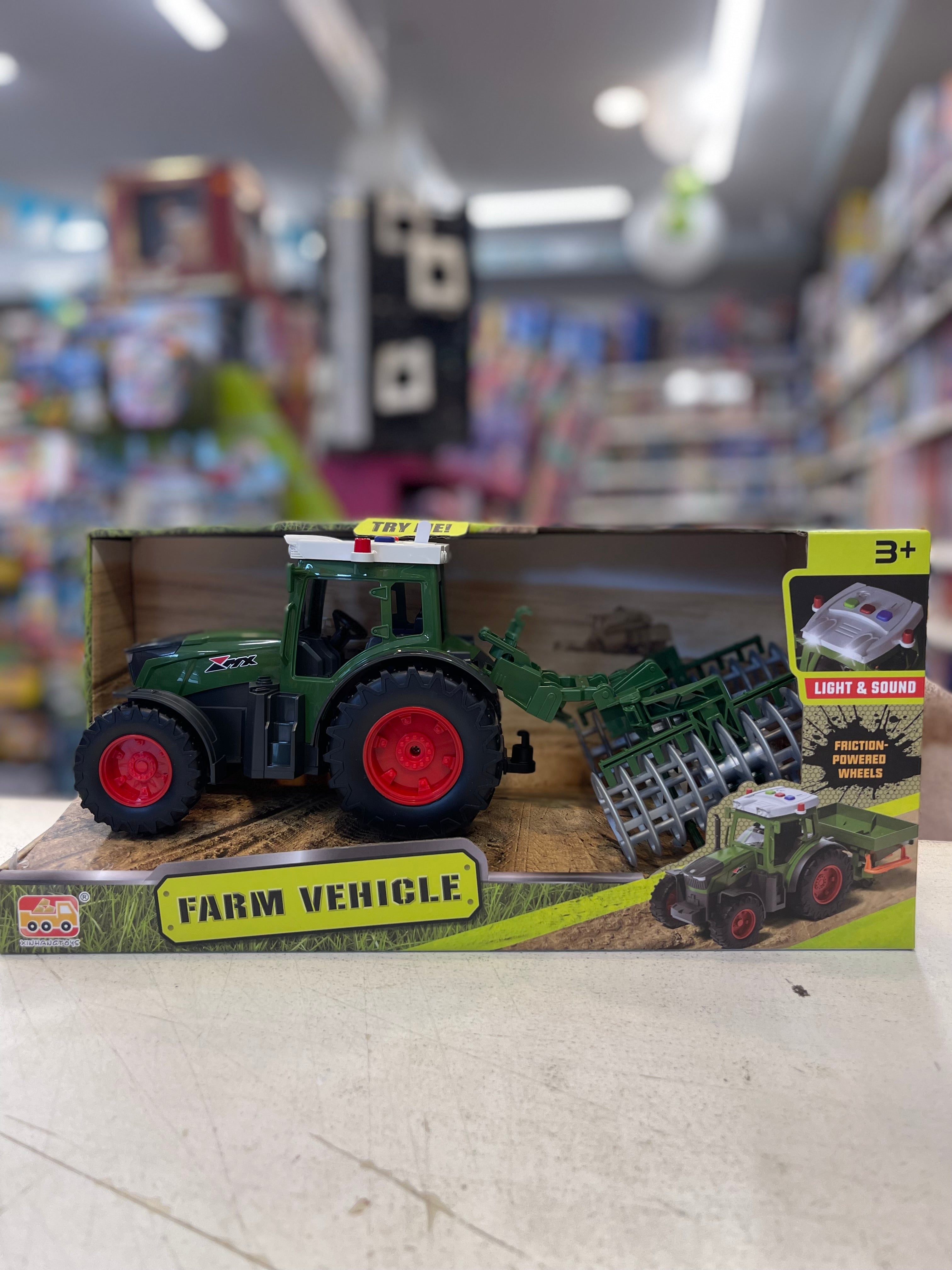 Friction Tractor with Light & Sound & Roller – Toy Corner