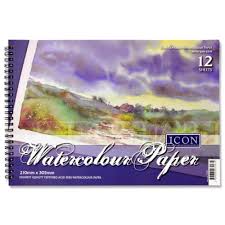Icon Watercolour Paper 305 x 210mm / A4 300gsm 12 sheet Pad