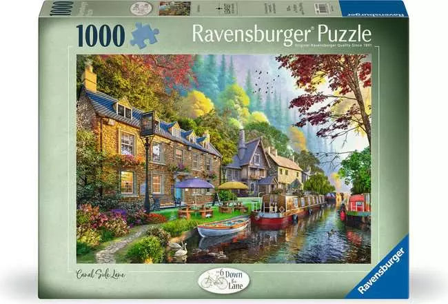 Down the Lane Canal Side Lane 1000pc Ravensburger Jigsaw