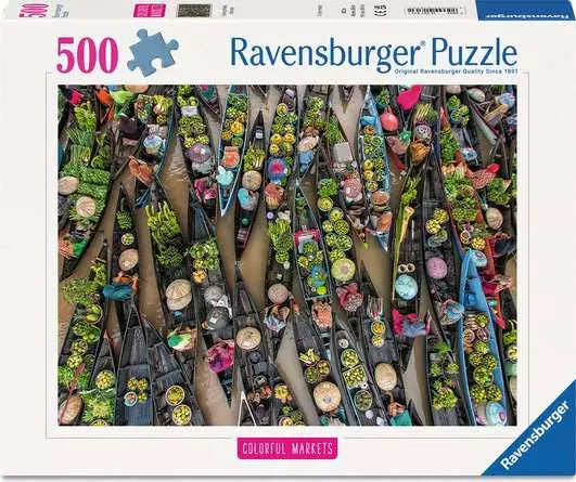 Floating Market, Indonesia - 500 piece - Ravensburger Jigsaw