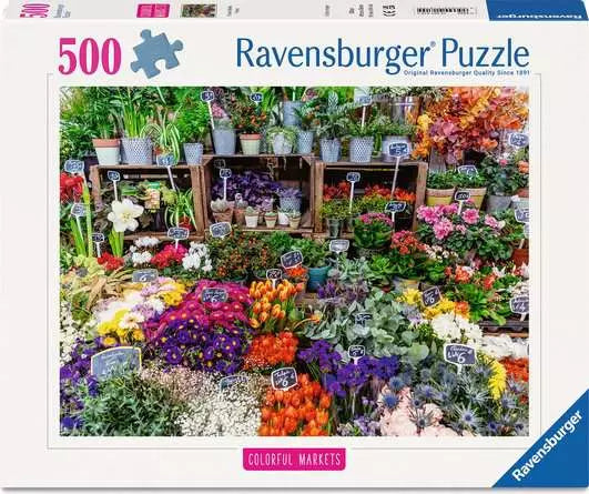 Ravensburger - Flower Market, France - 500pc Jigsaw