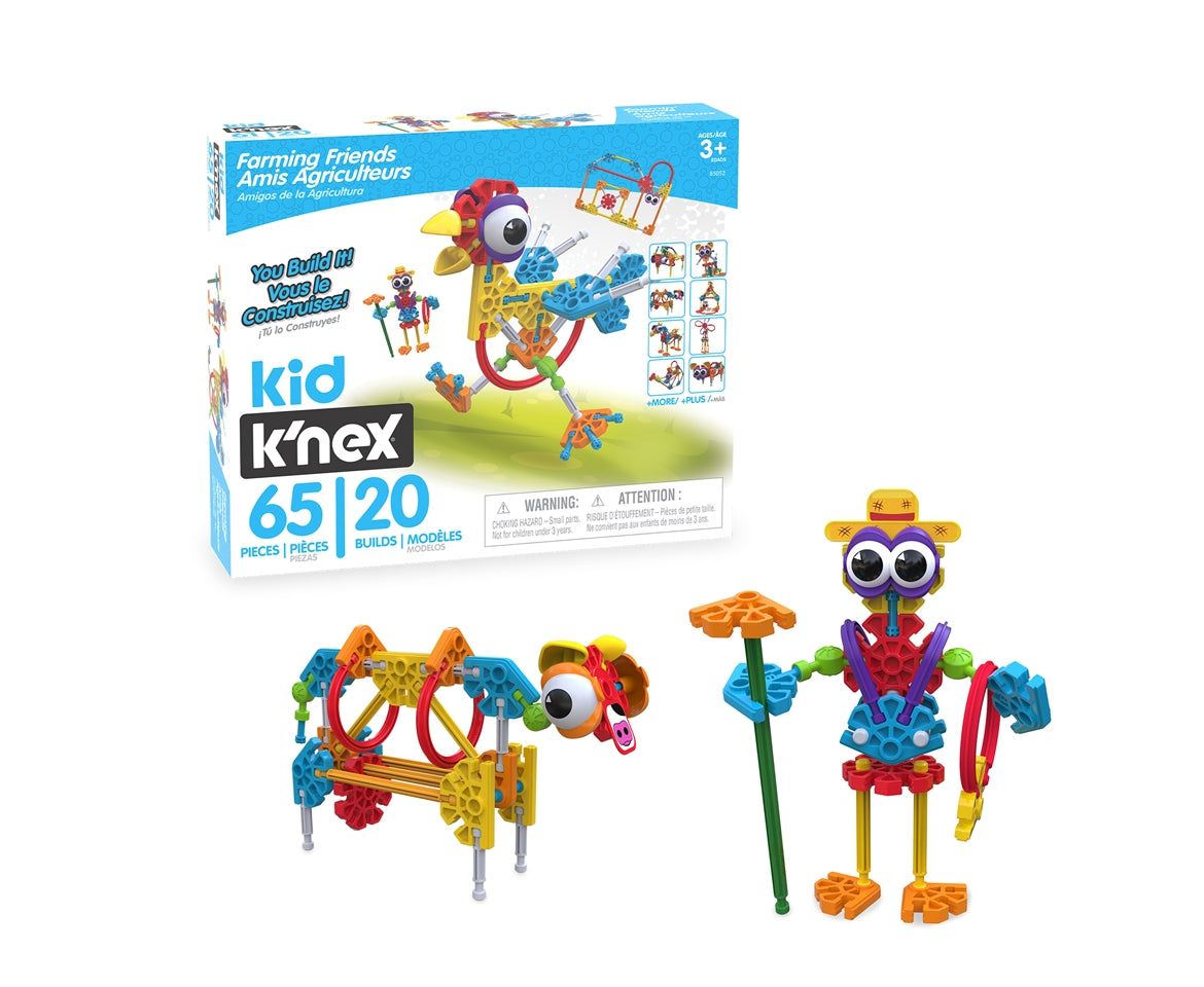 Kid K'Nex Farmin Friends 61pc  / 20 Model Set