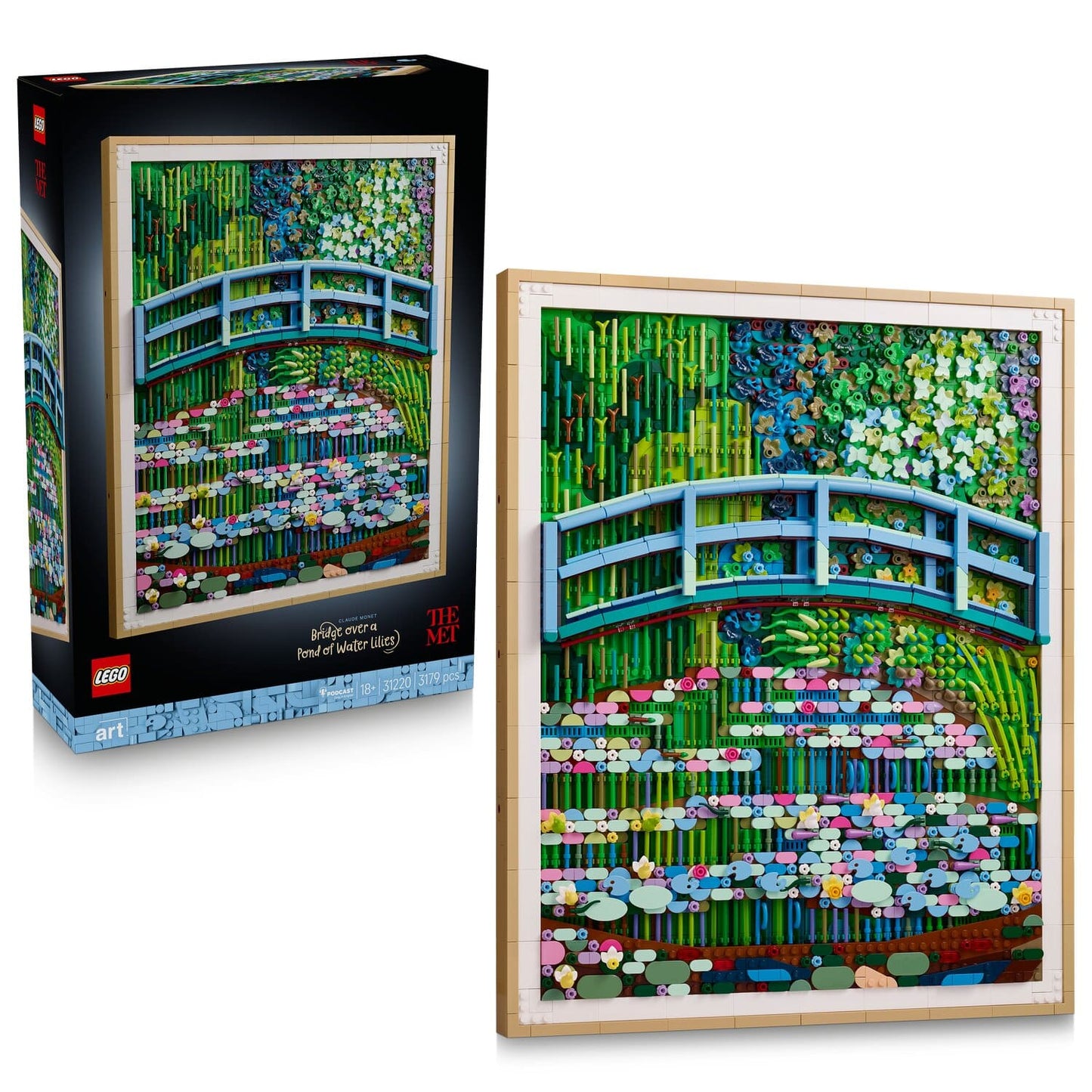 LEGO Art Claude Monet Bridge over a Pond of Water Lillies 31220