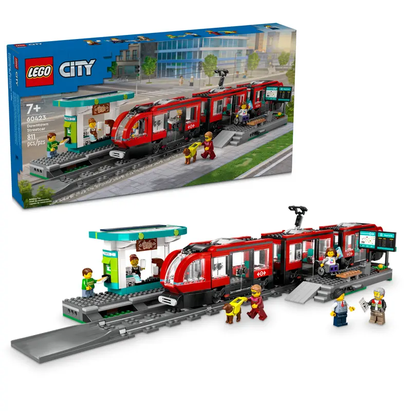 Gluaisteán Sráidbhaile agus Stáisiún 60423 LEGO CITY