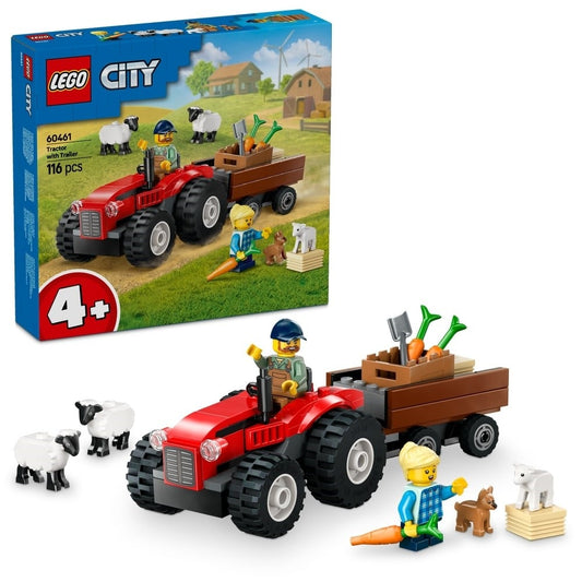 LEGO CITY Red Farm Tractor with Trailer 60461