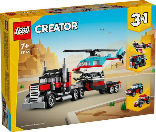 LEGO CREATOR Flatbed Truck with Helicopter 31146