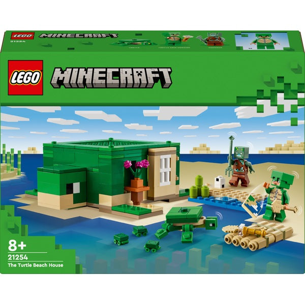 Cluiche LEGO Minecraft An Turtle Beach House 21254 