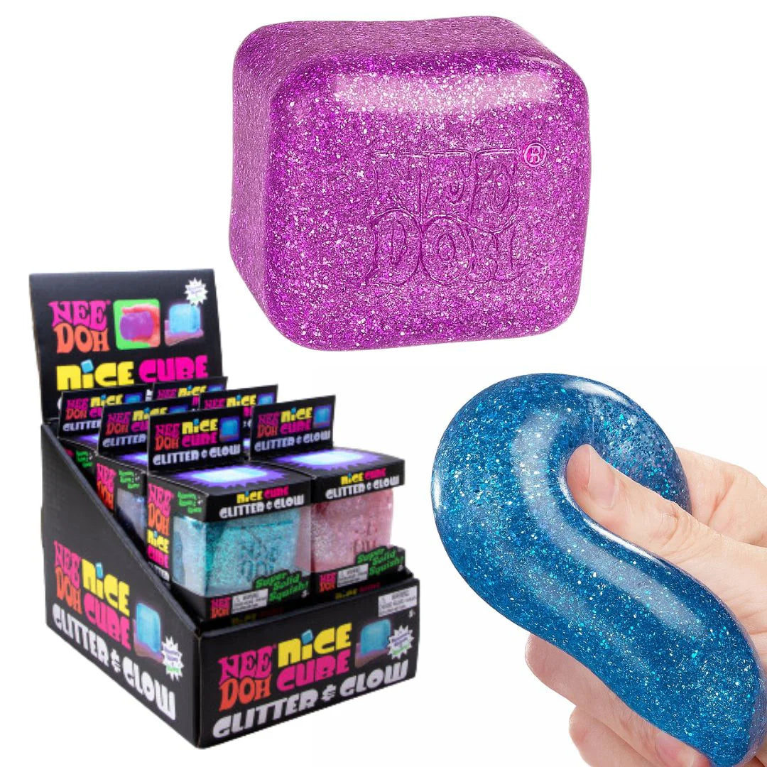 Nee-Doh Nice Cube Glitter and Glow Assorted Colours