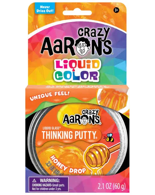Crazy Aaron's Thinking Putty 3.5" Liquid Colour Honey Drop