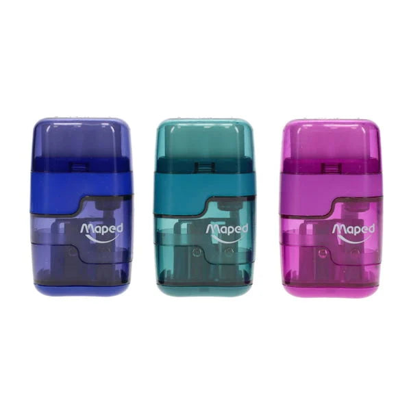 Maped Compact Duo Twin Hole Sharpener & Eraser
