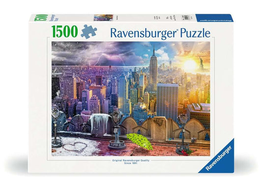 Nua-Eabhrac Samhraidh agus Geimhreadh 1500pc Ravensburger Jigsaw