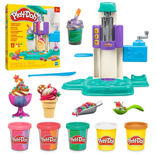 Play-Doh Rainbow Swirl Ice Cream Set Play