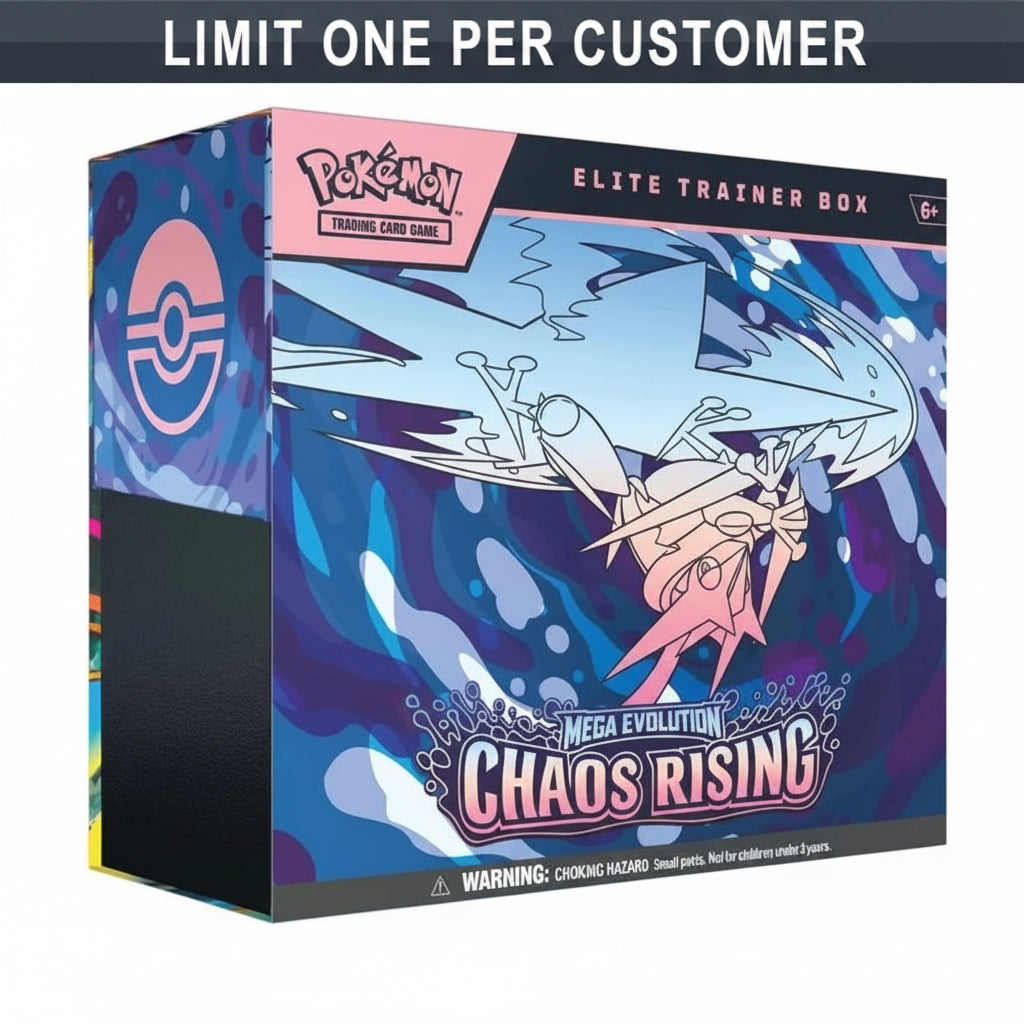 Pokemon TCG Scarlet and Violet Chaos Rising Elite Trainer Box *LIMIT ONE PER CUSTOMER*