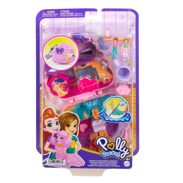 Polly Pocket Big World Groom and Glam Poodle Compact