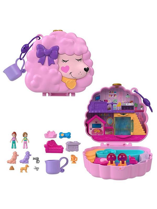 Polly Pocket Big World Groom and Glam Poodle Compact