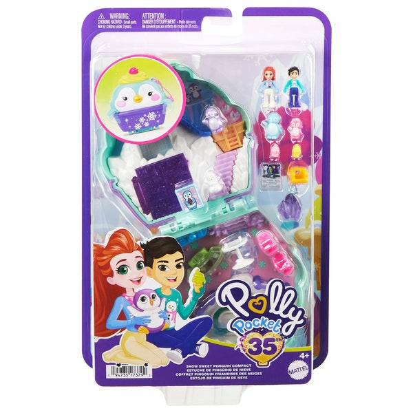 Polly Pocket Big World Snow Sweet Penguin Compact