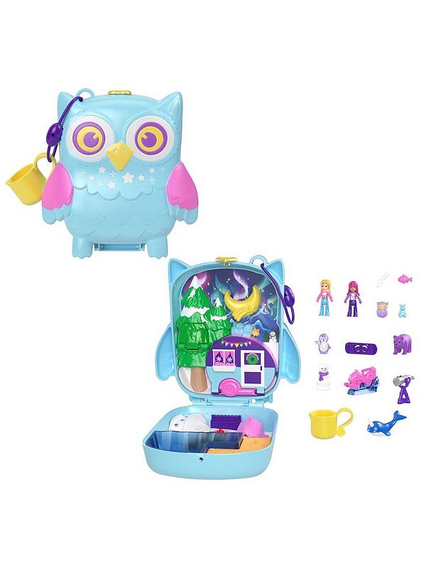 Polly Pocket Big World Snowy Sleepover Owl Compact