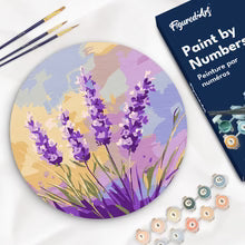Paint by Numbers on Wood Slice - Lavander