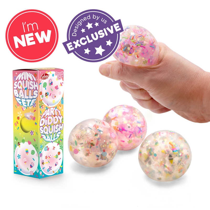 Scrunchems Party Diddy Squish Balls 3pk