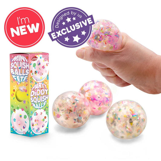 Scrunchems Party Diddy Squish Balls 3pk