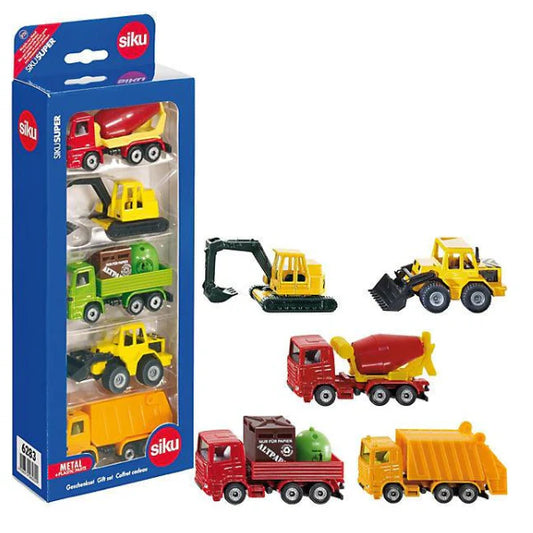 Siku Construction Trucks 5pk Gift Set 1:87 Scale