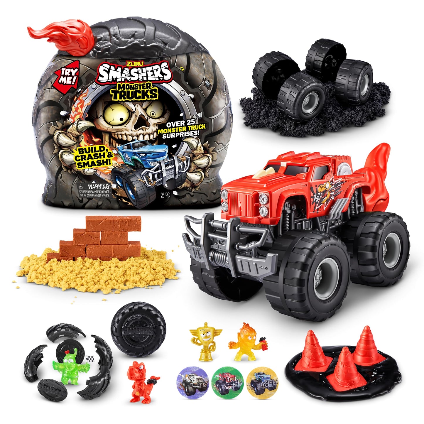 Cluiche Smashers Monster Truck Playset