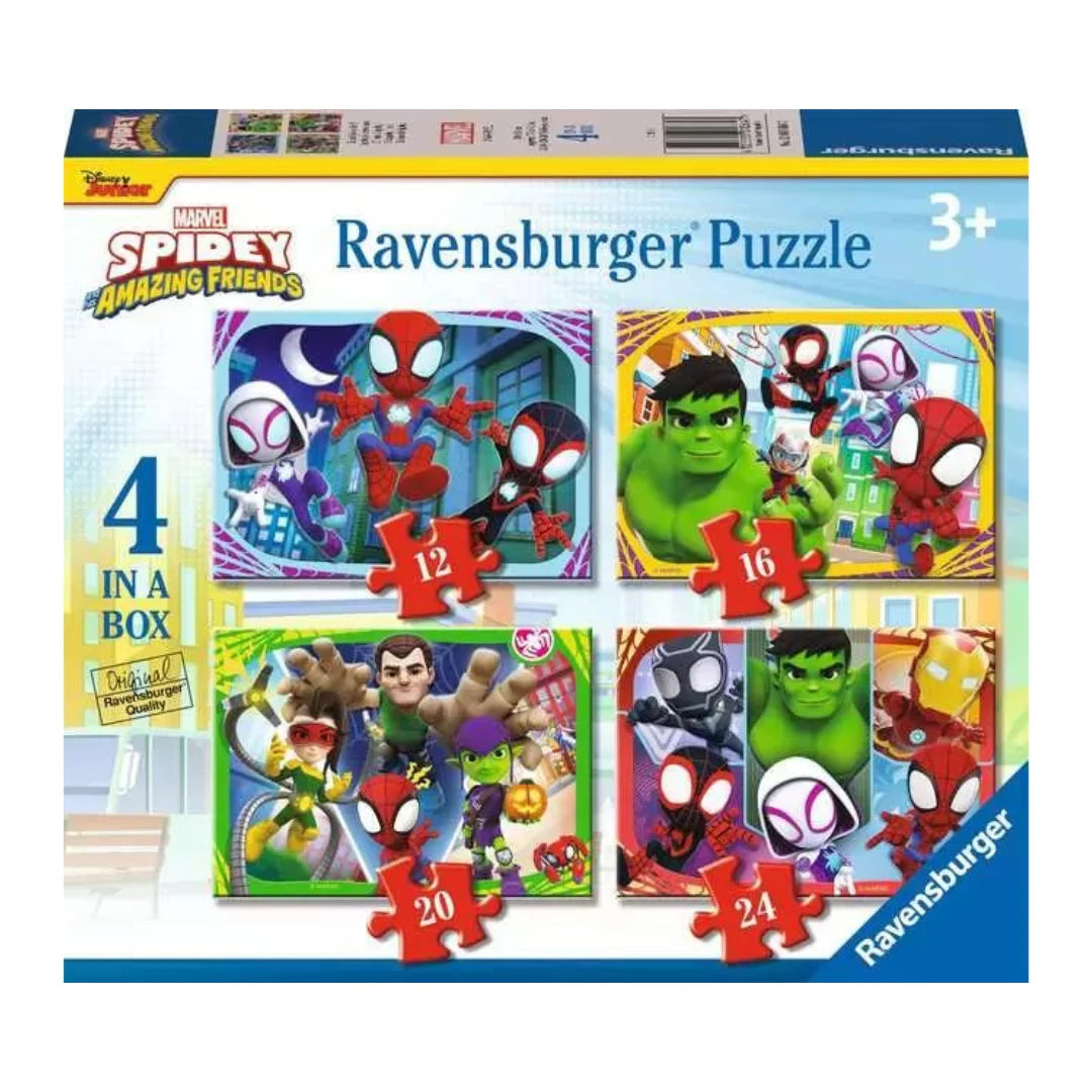 Spidey & His Amazing Friends 4 in a Box 12/16/20/24pc Jigsaw Ravensburger