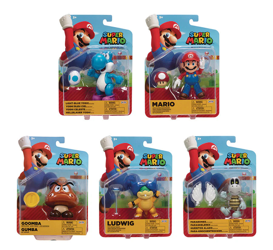 Super Mario 4 Inch Figure Asst W27