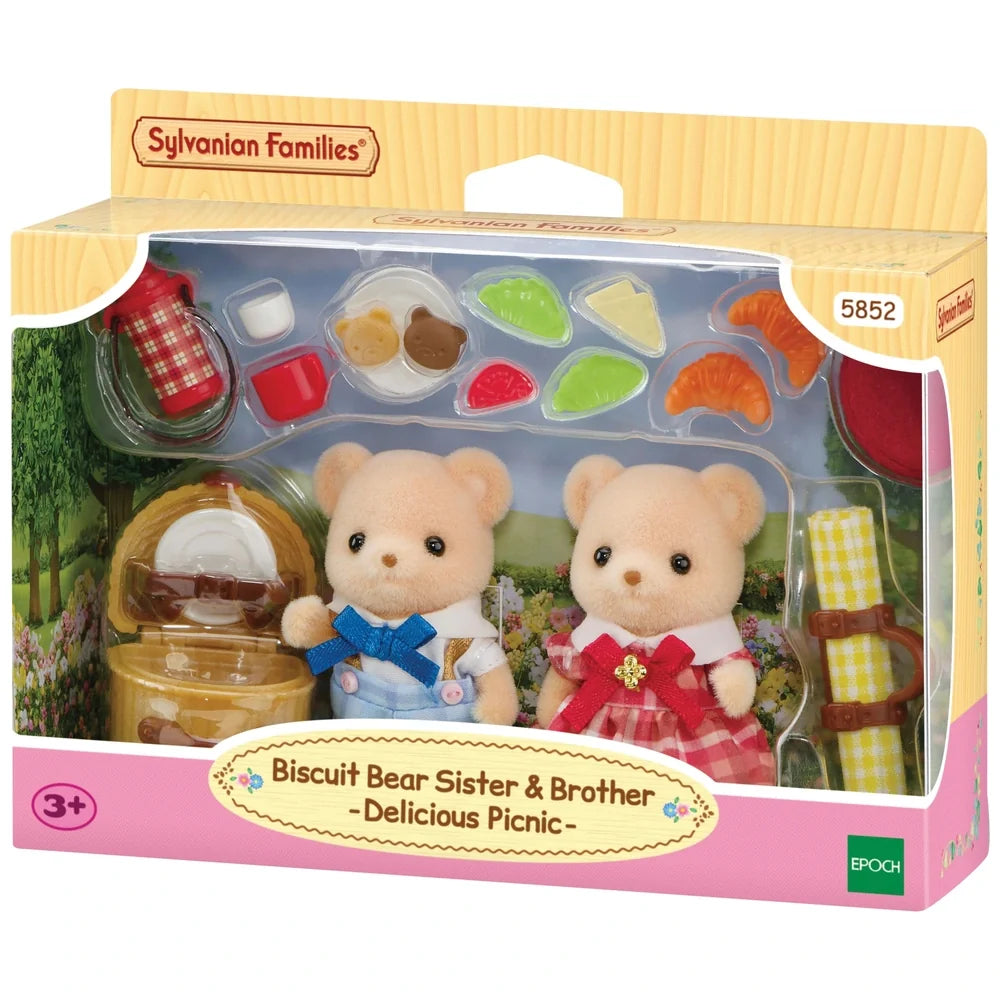 Sylvanian Families - Biscuit Bear Sister & Brother Delicious Picnic