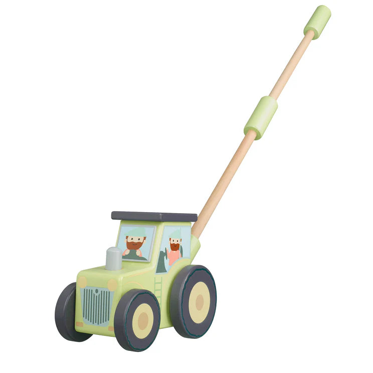 Orange Tree Toys Wooden Push Along Tractor