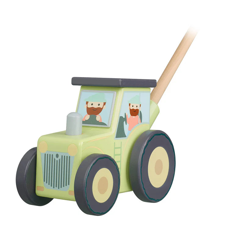 Orange Tree Toys Wooden Push Along Tractor