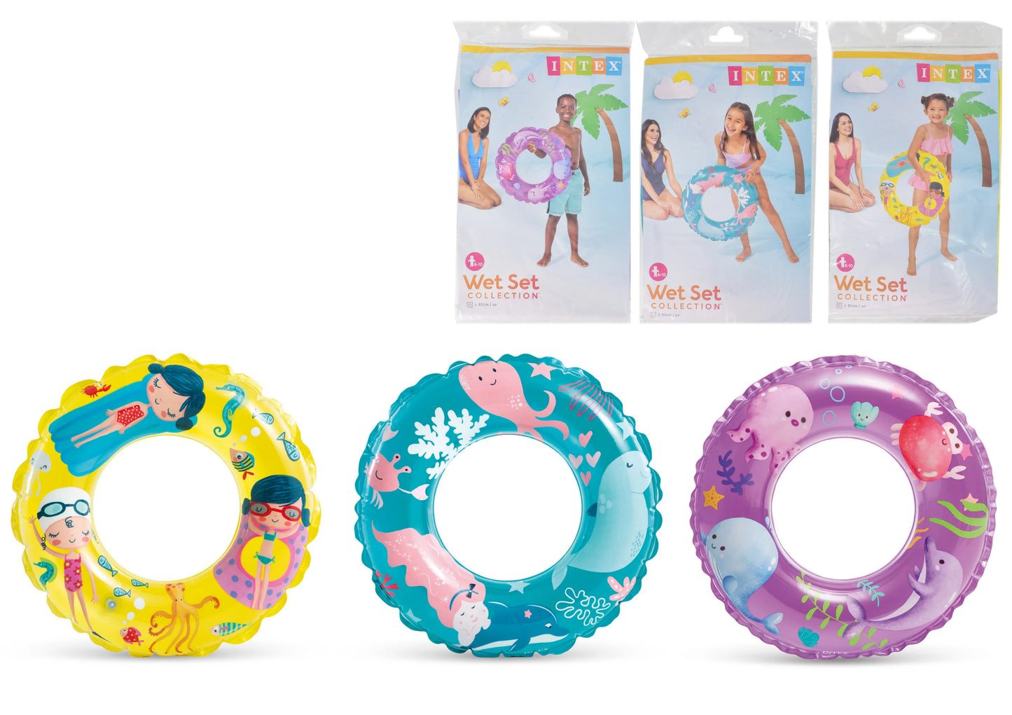 24inch Transparent Printed Swim Ring - Age 6
