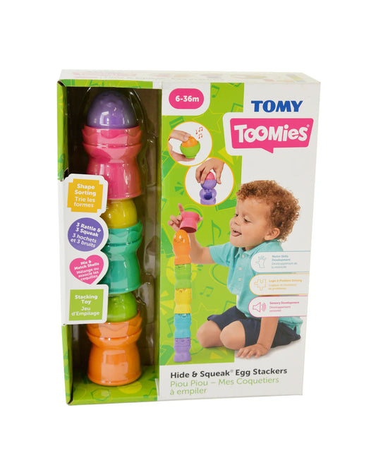 Tomy Toomies - Hide & Squeak Egg Stackers