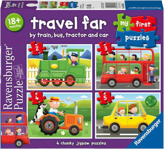 Travel Far - 4 in a Box 2/3/4/5pc My First Jigsaw Puzzle