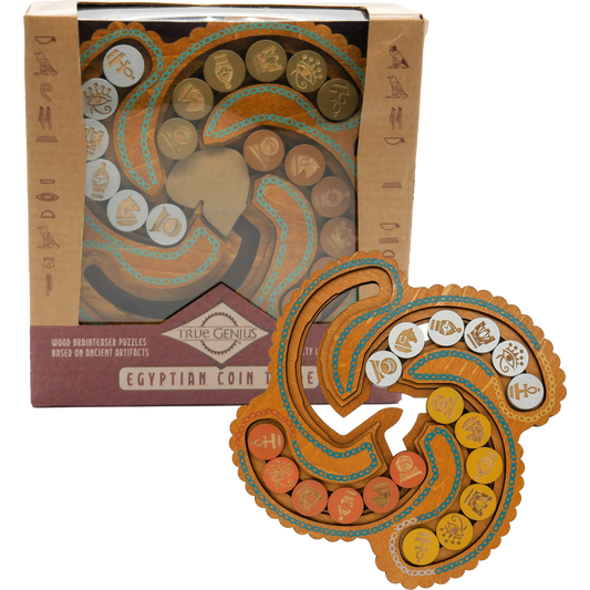 Egyptian Coin Trade IQ Puzzle Wooden