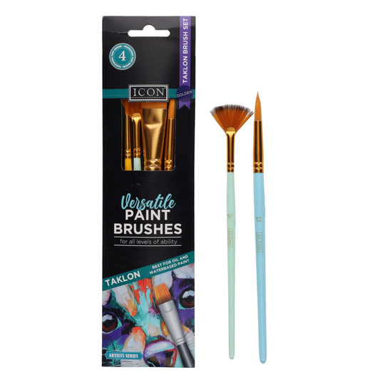 Icon Versatile Paint Brushes 4pk - Golden Taklon