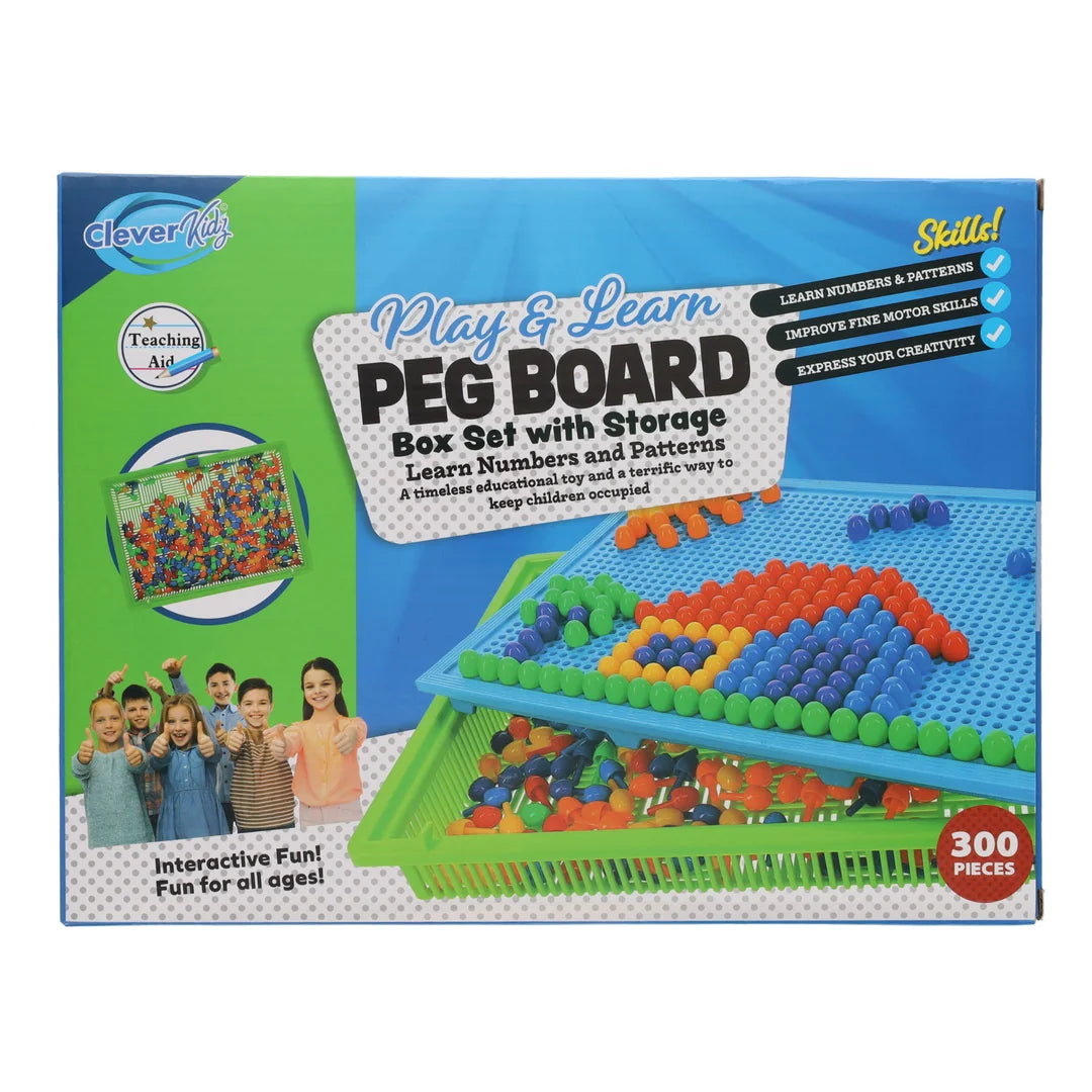 Clever Kidz Peg Board Set with Storage