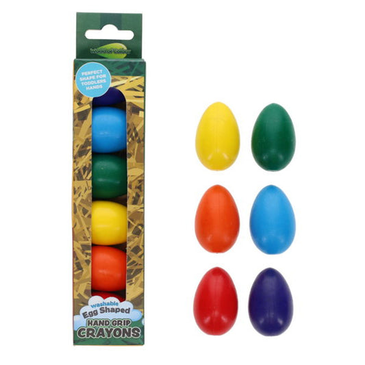 Hand Grip Crayons Egg Shaped 6pk