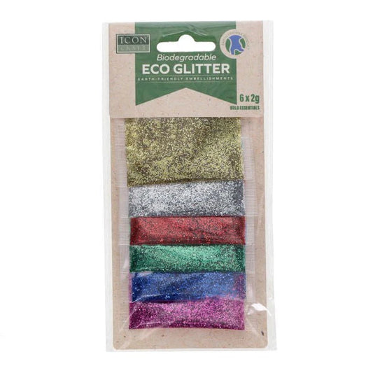 Icon Craft Biodegradable Glitter 2g x 6 Asst