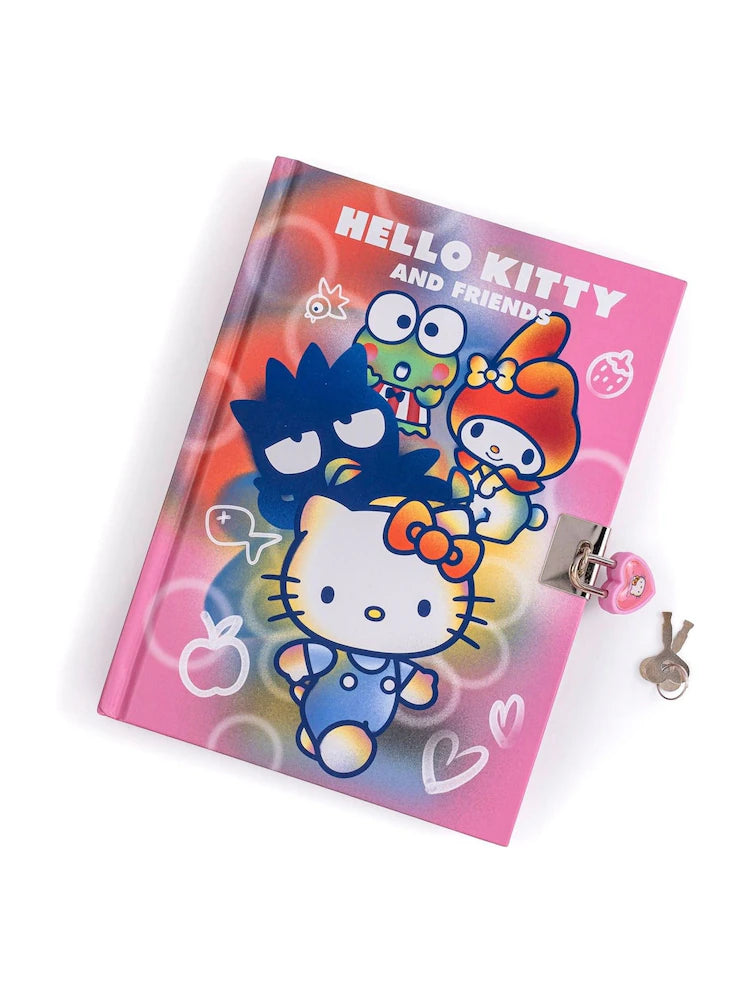 6 Piece Locked Diary and Magic Ink Pen Set Set Hello Kitty