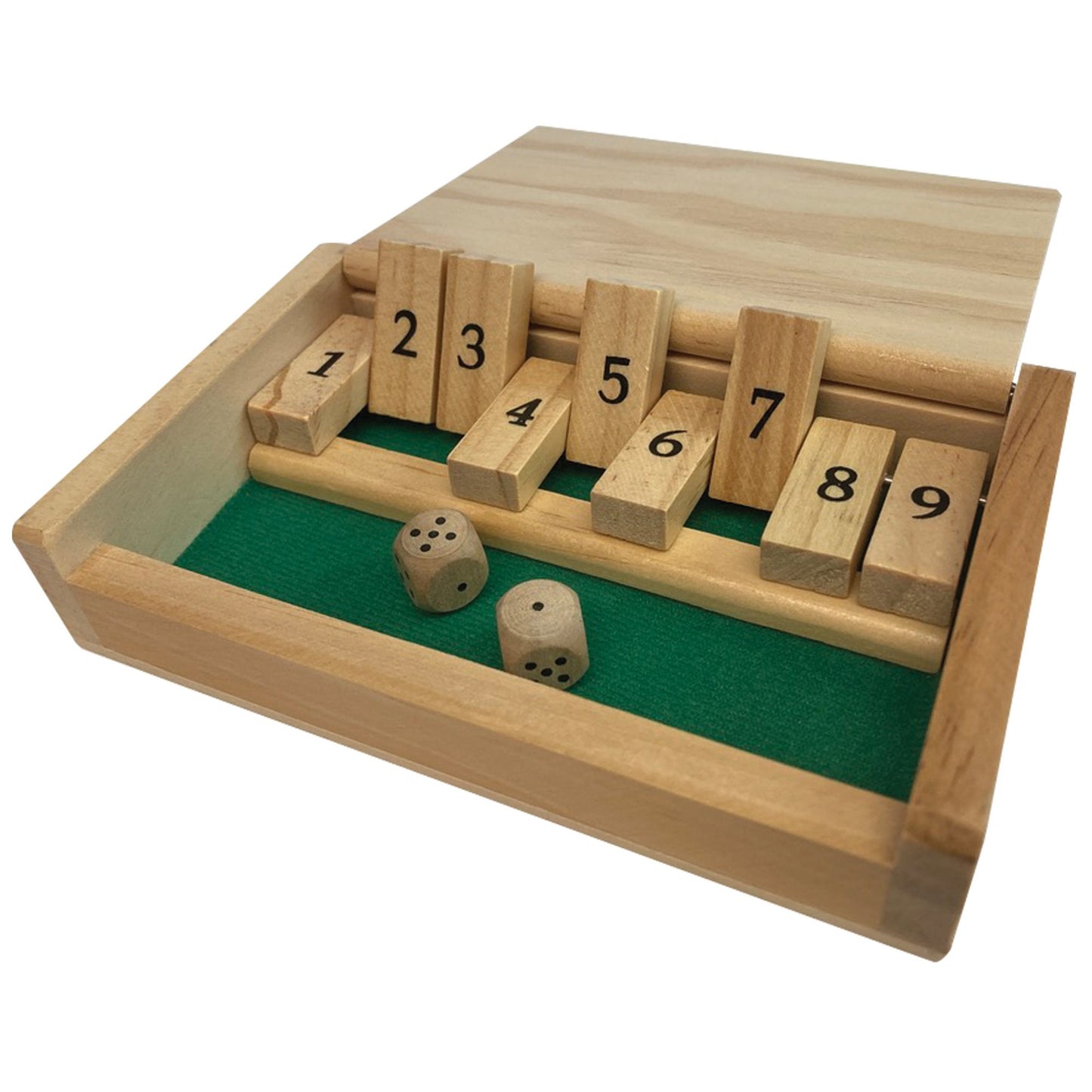 Wooden Shut-The-Box Game