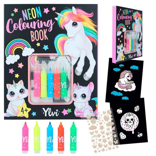 Ylvi Neon Colouring Book Set