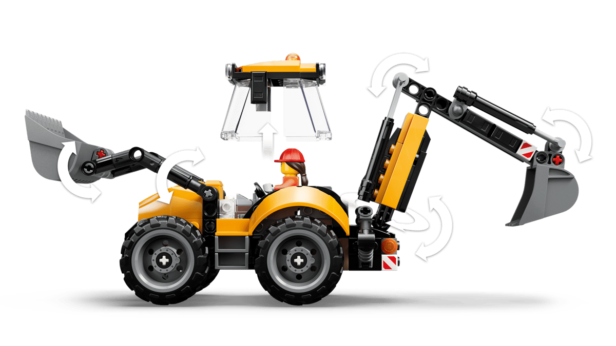 LEGO City - Yellow Backhoe Loader - 60480