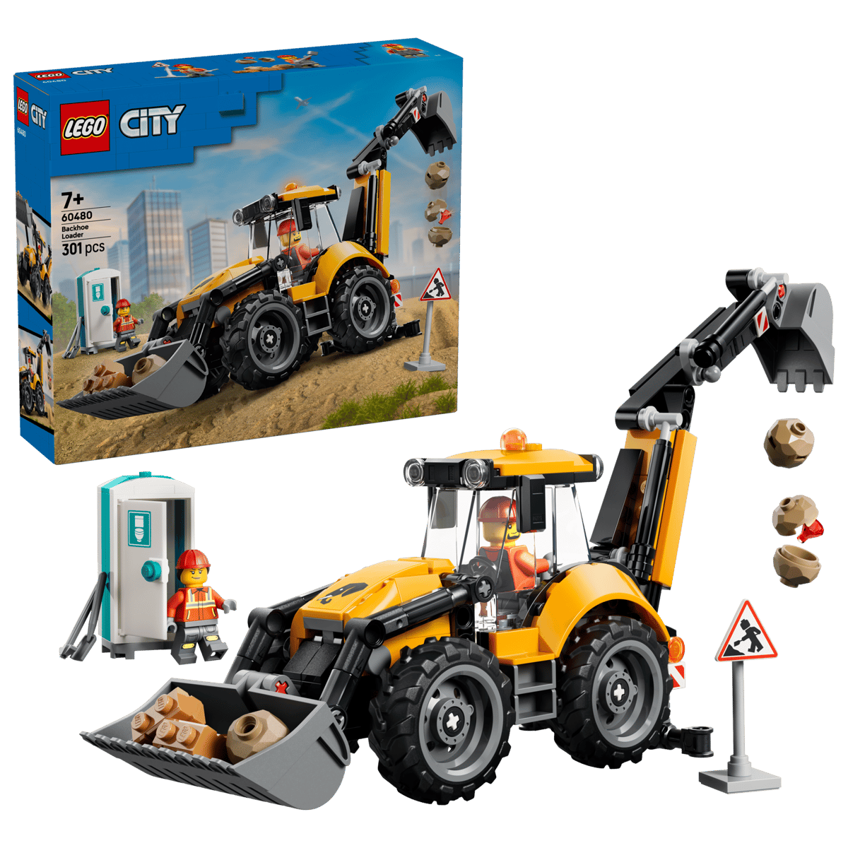 LEGO City - Yellow Backhoe Loader - 60480